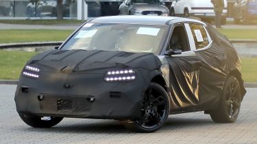 Genesis GV60 Magma spy shot - front 3/4