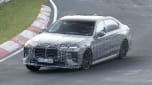 New facelift BMW i7 testing at the Nurburgring - front cornering 