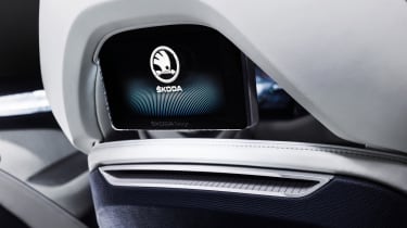Skoda VisionS concept studio - rear seat screen