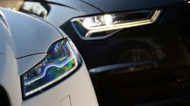 Jaguar XF vs Audi A6 headlights