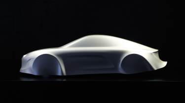 Alpine A110 sculpture - side