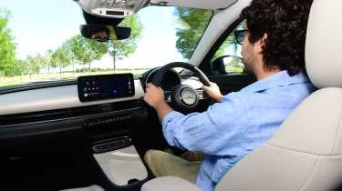 Jordan Katsianis driving the Fiat 600e La Prima