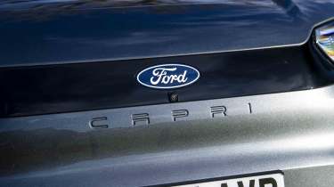 Ford Capri - front 'Capri' detail and Ford badge