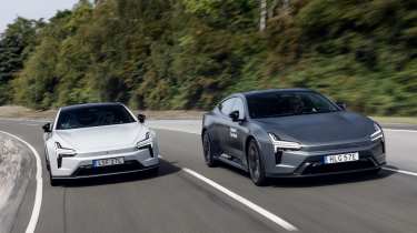 New Polestar 5 production car - two cars