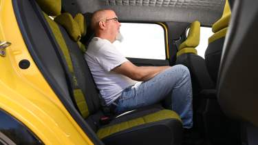 Dean Gibson sat in the Renault 5
