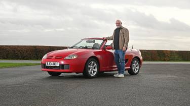 Auto Express products editor Tom Barnard and his MG TF