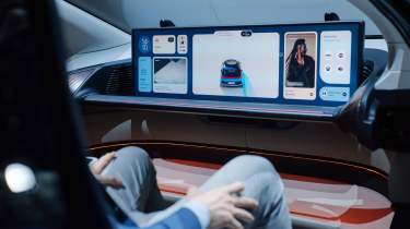 Verne self-driving robo-taxi - interior passenger view