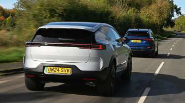 Audi Q6 e-tron and Polestar 3 - rear tracking 