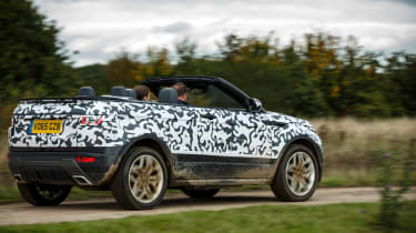 Range Rover Evoque Convertible passenger ride rear action