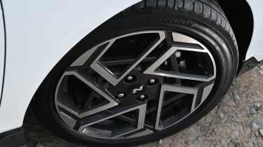 Hyundai i20 being driven in the UK - alloy wheel 