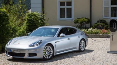 Porsche Panamera S E-Hybrid plugged in