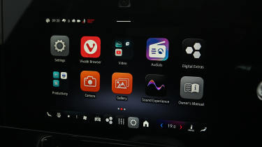 New Mercedes CLA being tested in the UK - infotainment screen 