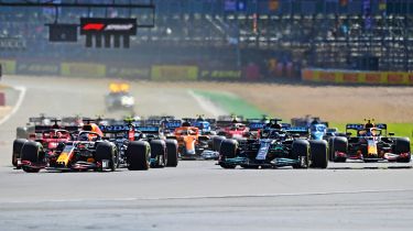 Formula 1 cars at start