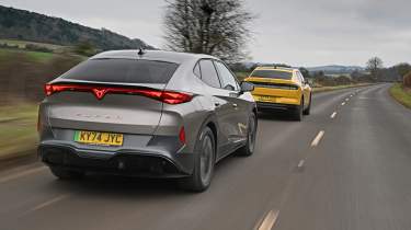 Ford Capri and Cupra Tavascan - rear tracking