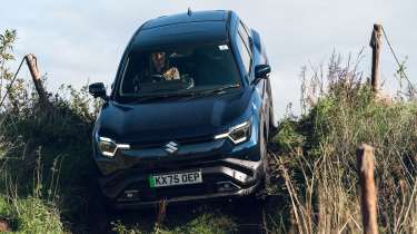 Suzuki e Vitara - front going down hill