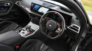 New BMW M2 being driven in the UK - interior 