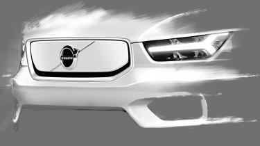 Volvo XC40 EV teaser - front