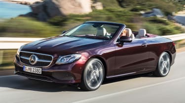 Mercedes E-Class Cabriolet 2017 - burgundy front tracking