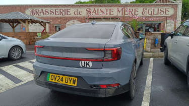 Polestar 2 Single Motor parked at Brasserie de Sainte Mere &amp; Glise