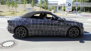 BMW i4 Convertible spy shots - side profile