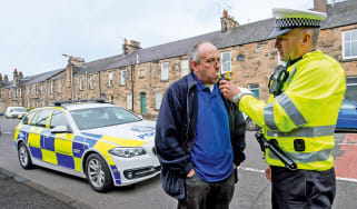 Police Scotland drink-driving feature - breathalyser