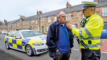 Police Scotland drink-driving feature - breathalyser
