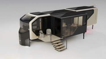 Pininfarina AI Transformer Home Trailer - awnings extended