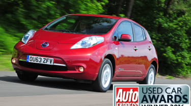 Used Car Awards 2016 - Nissan Leaf front tracking