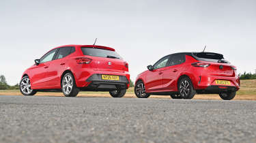 Vauxhall Corsa vs SEAT Ibiza - rear angled