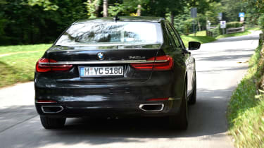 BMW 740e - rear action