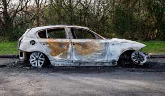 Burnt out BMW 1 Series