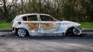 Burnt out BMW 1 Series