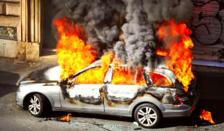 Car on fire