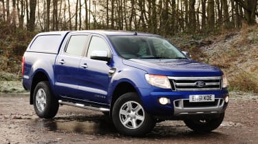 Ford Ranger front view with enclosed bed