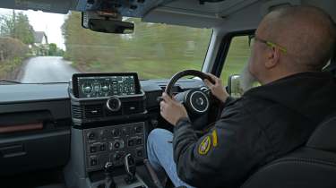 auto Express senior test editor Dean Gibson driving the Ineos Grenadier