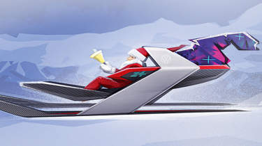 Futuristic Santa&#039;s sleigh