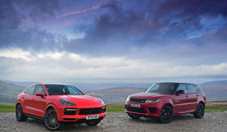 Porsche Cayenne Coupe vs Range Rover HST - twin test