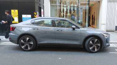 Polestar 2 parked on a London street