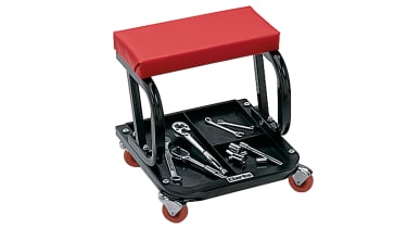 Offex Mechanics Seat in Black with Red Lid Top 