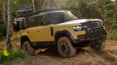 New Land Rover Defender Trophy Edition - front hillclimbing