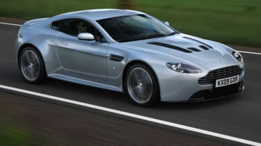 Aston Martin V12 Vantage coupe front tracking