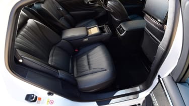 Lexus LS 500h 2018 review - interior rear seats