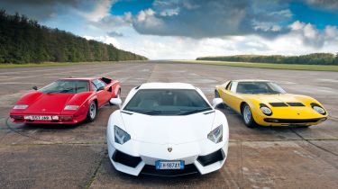 Lamborghini Aventador vs Miura and Countach