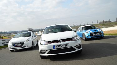 VW Polo GTI vs MINI Cooper S &amp; Peugeot 208 GTi 