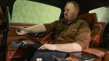 Ellis Hyde sat in the Mercedes-Maybach S-Class