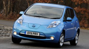 Nissan Leaf front cornering