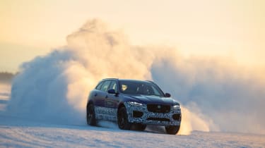 Jaguar F-Pace prototype - front tracking
