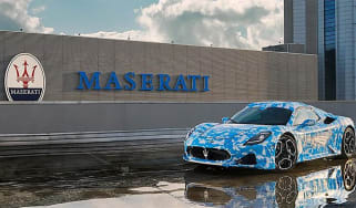 Maserati MC20 convertible previewed in first official images - front