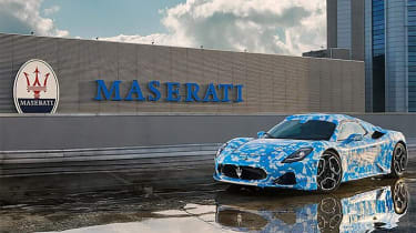 Maserati MC20 convertible previewed in first official images - front