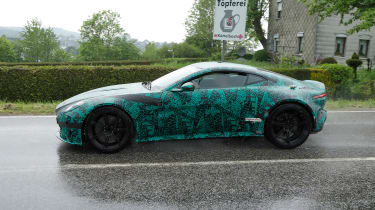 New 2024 Aston Martin Vantage spy shots - side
